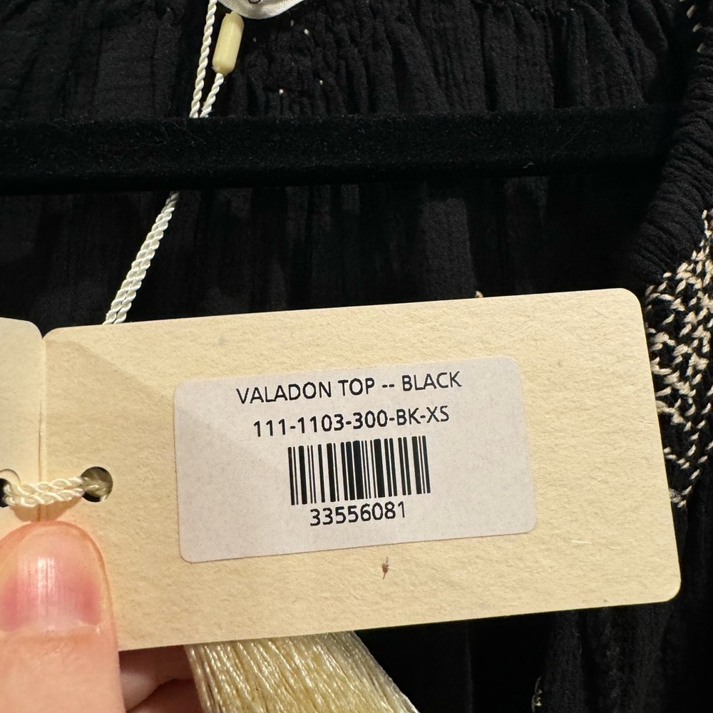 NWT Doen Valadon black embroidered top - Picture 7 of 10